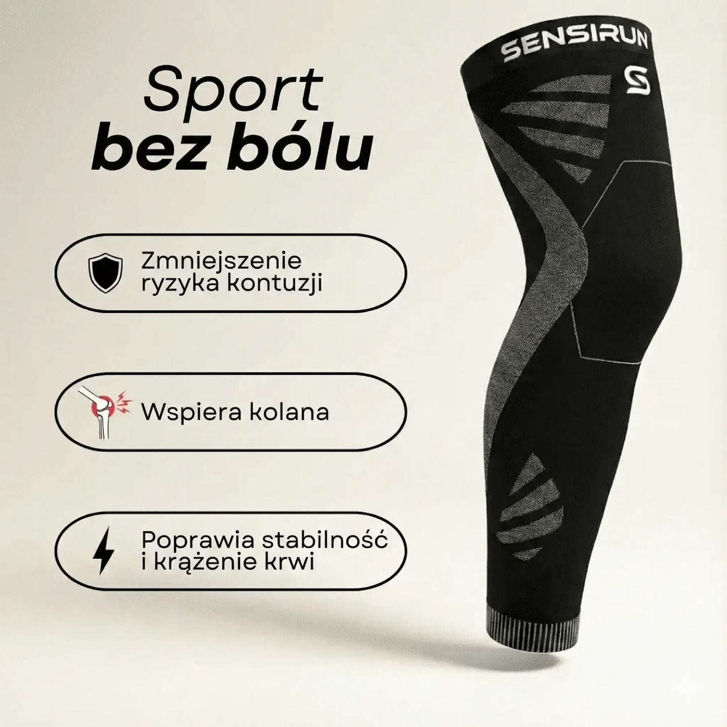 Opaska kompresyjna na kolano i nogę